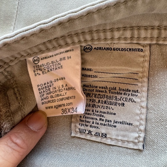 AG Adriano Goldschmied The Graduate TAILORED LEG Men’s Size 36 x 34 - Picture 10 of 11